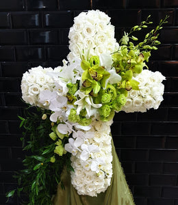Standing Arrangement Series - Condolence Wreath - Cross (Large)