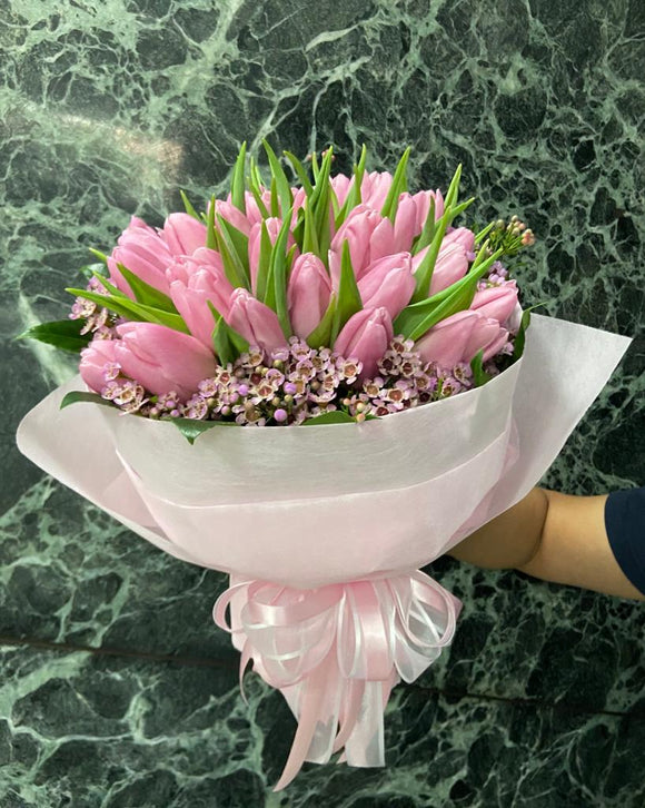 Hand Bouquet Series - Pink Tulip