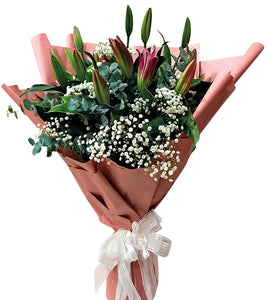 Hand Bouquet Series - Pink Lilies