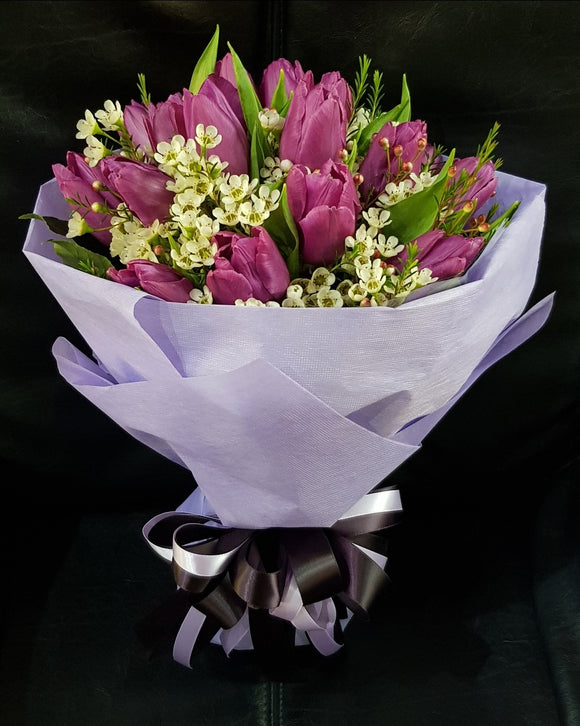Hand Bouquets Series - Purple Tulip
